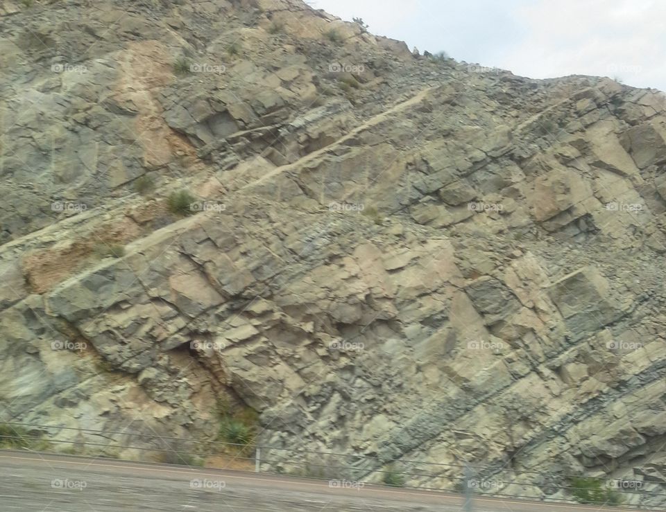 Side of Mountain, Rock Detail, El Paso, Texas