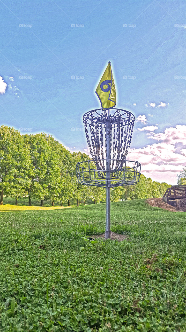 disc golf. hole #6 on 18 hole course