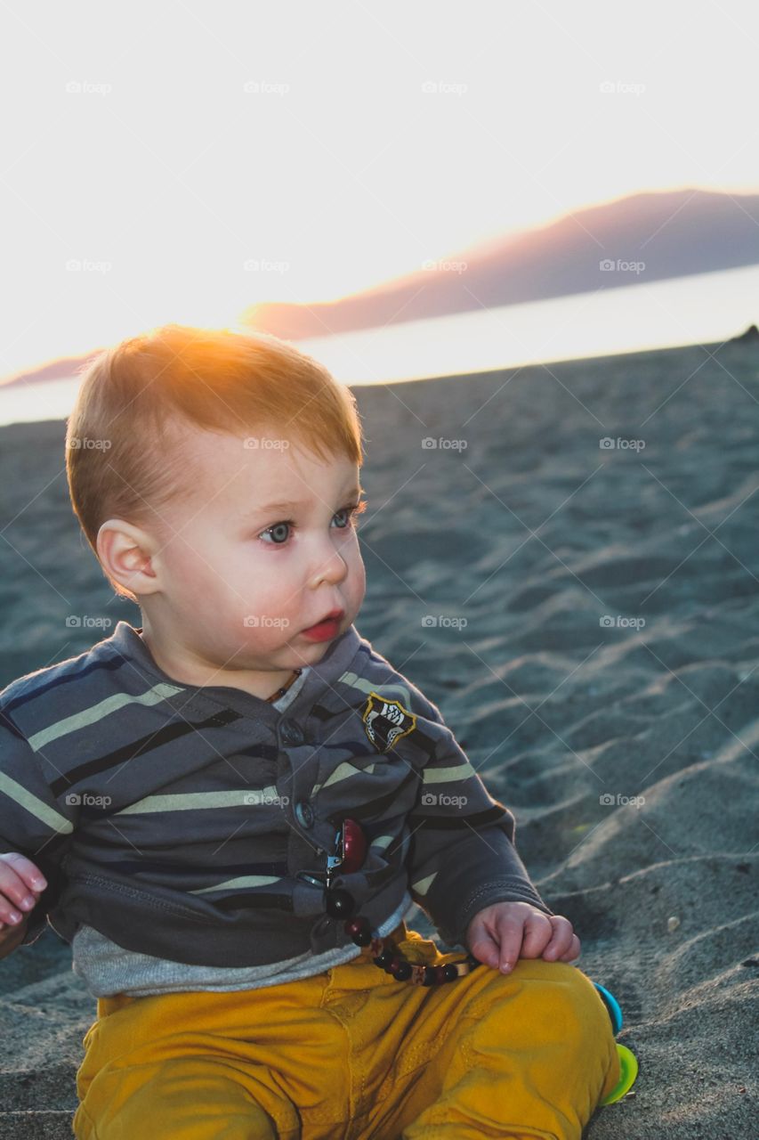 Beach babe sunset 