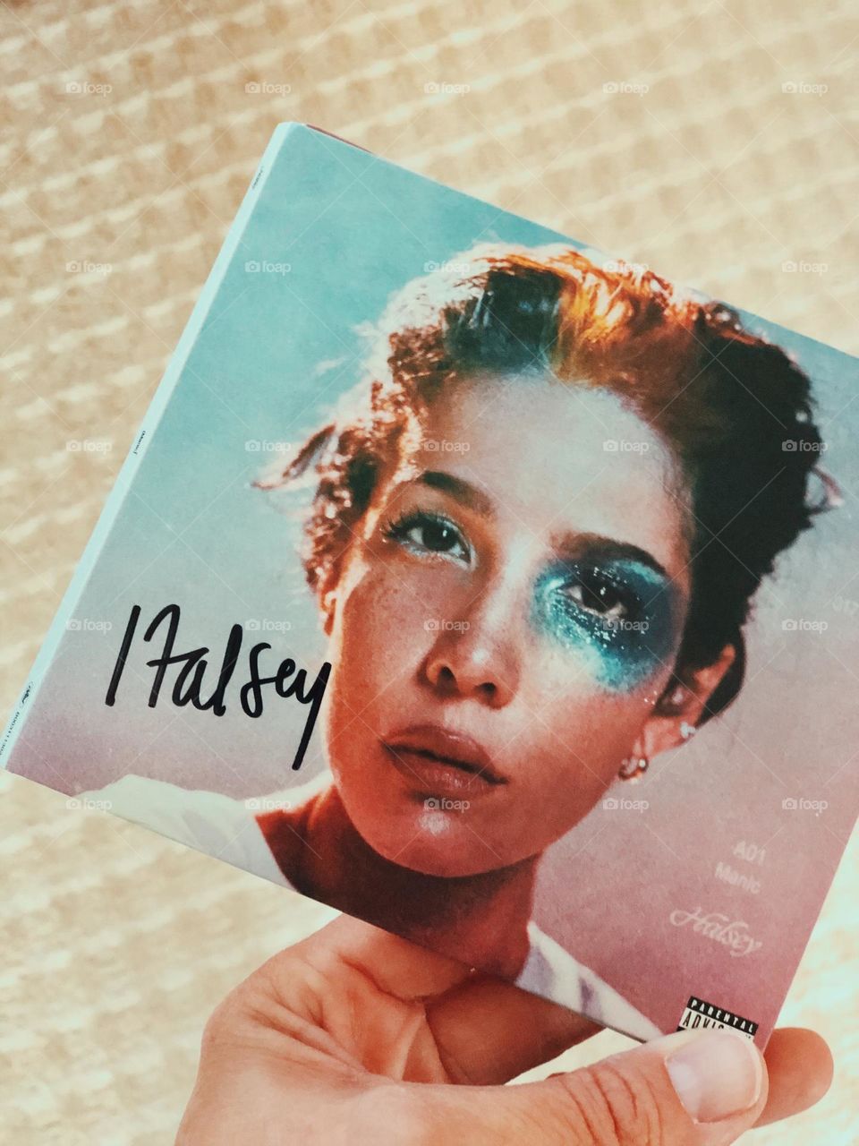 Signed Halsey CD, signed album from artist, musical artist signs album, Halsey Manic CD