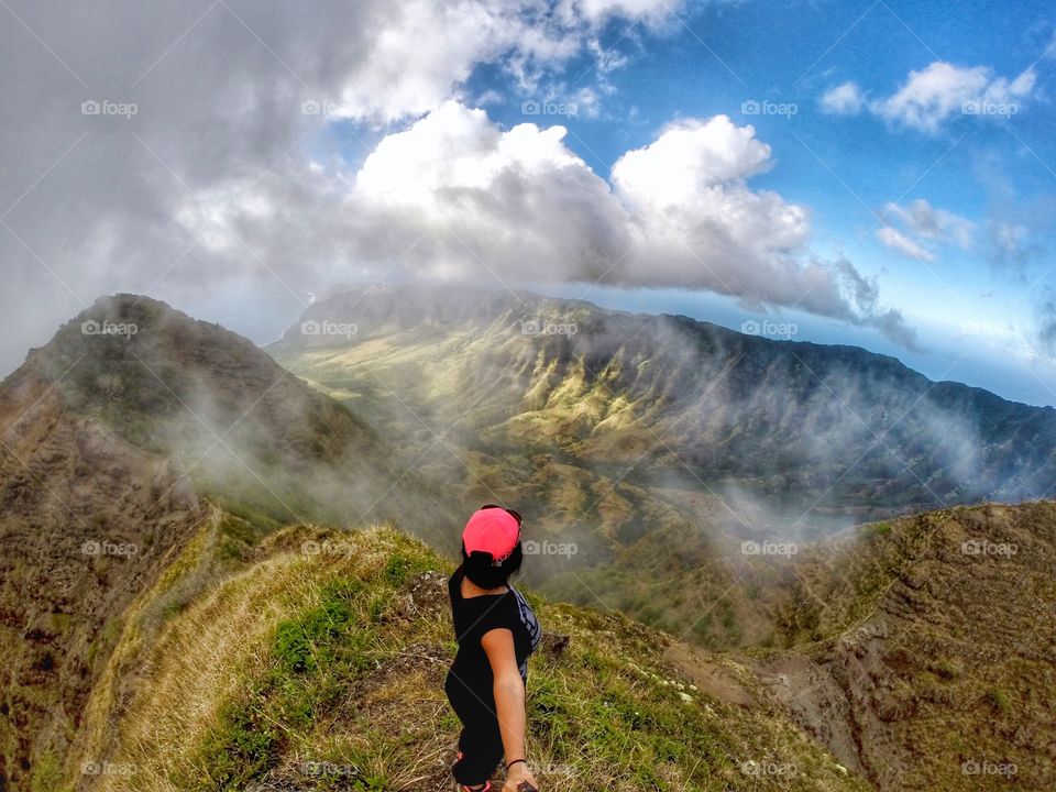 Hiking into the clouds 