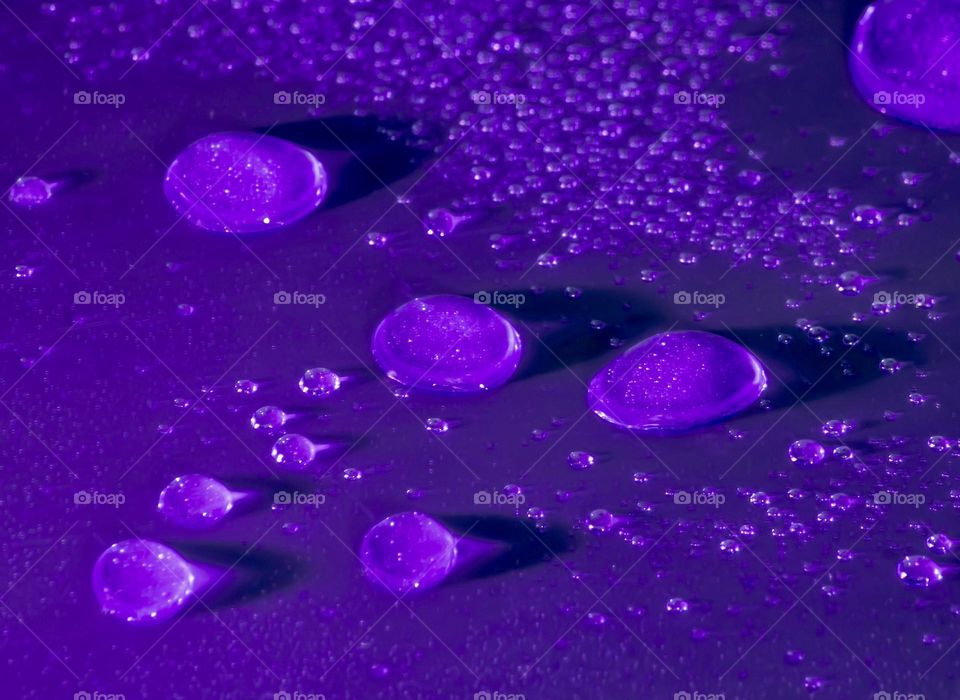 Purple water droplets