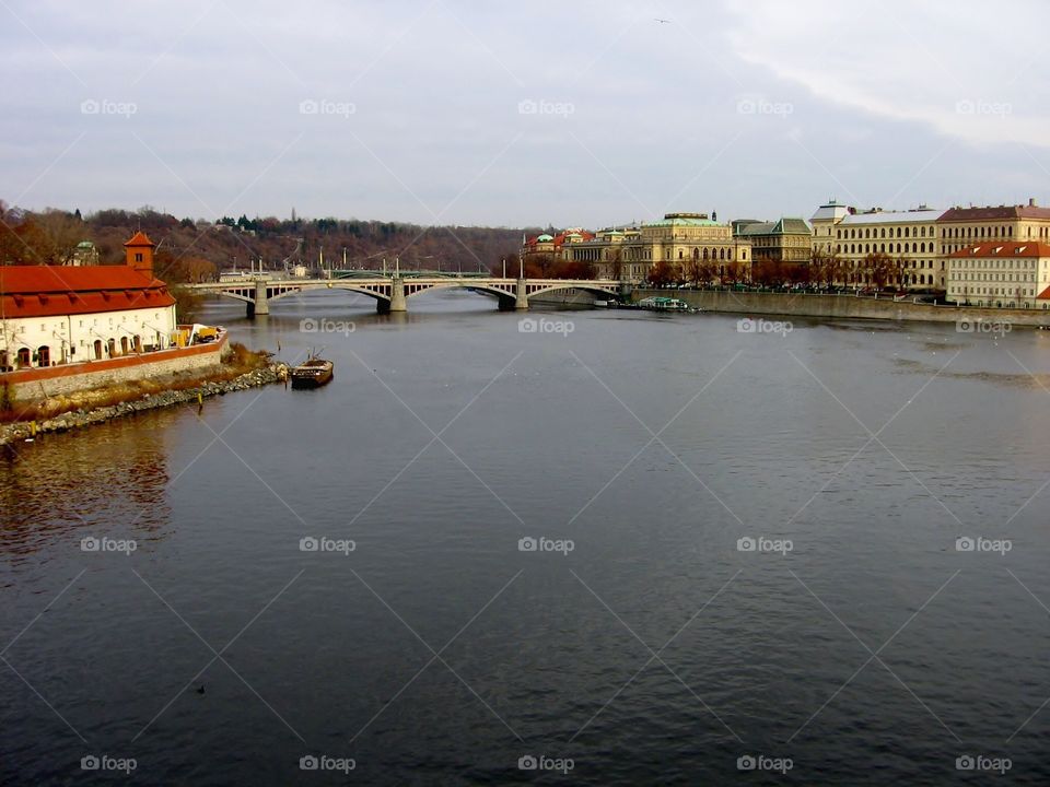 Bridge Over the Vltava. Prague in Bohemia