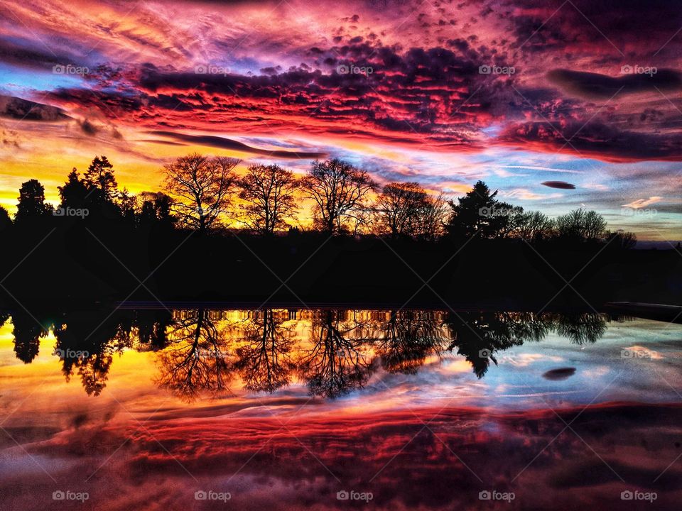 Multicoloured sunset 