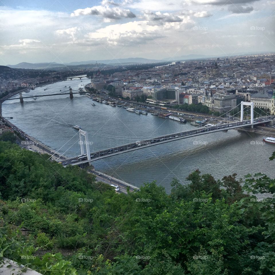 The perfect view of Budapest with the river