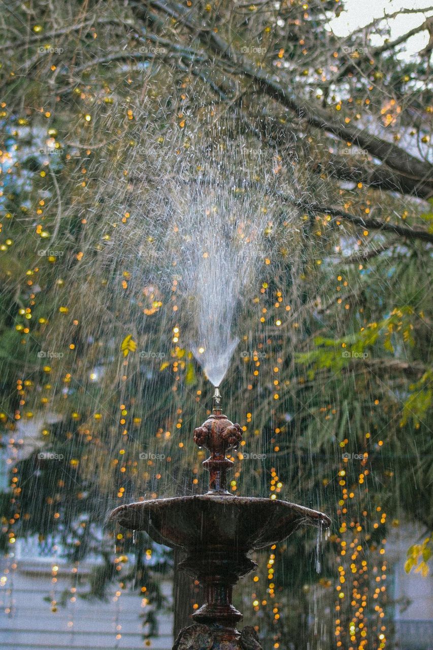 fountain drops