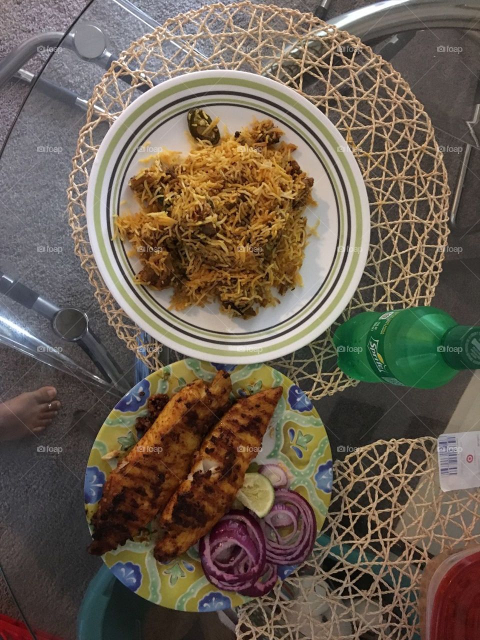 indian biryani & fish