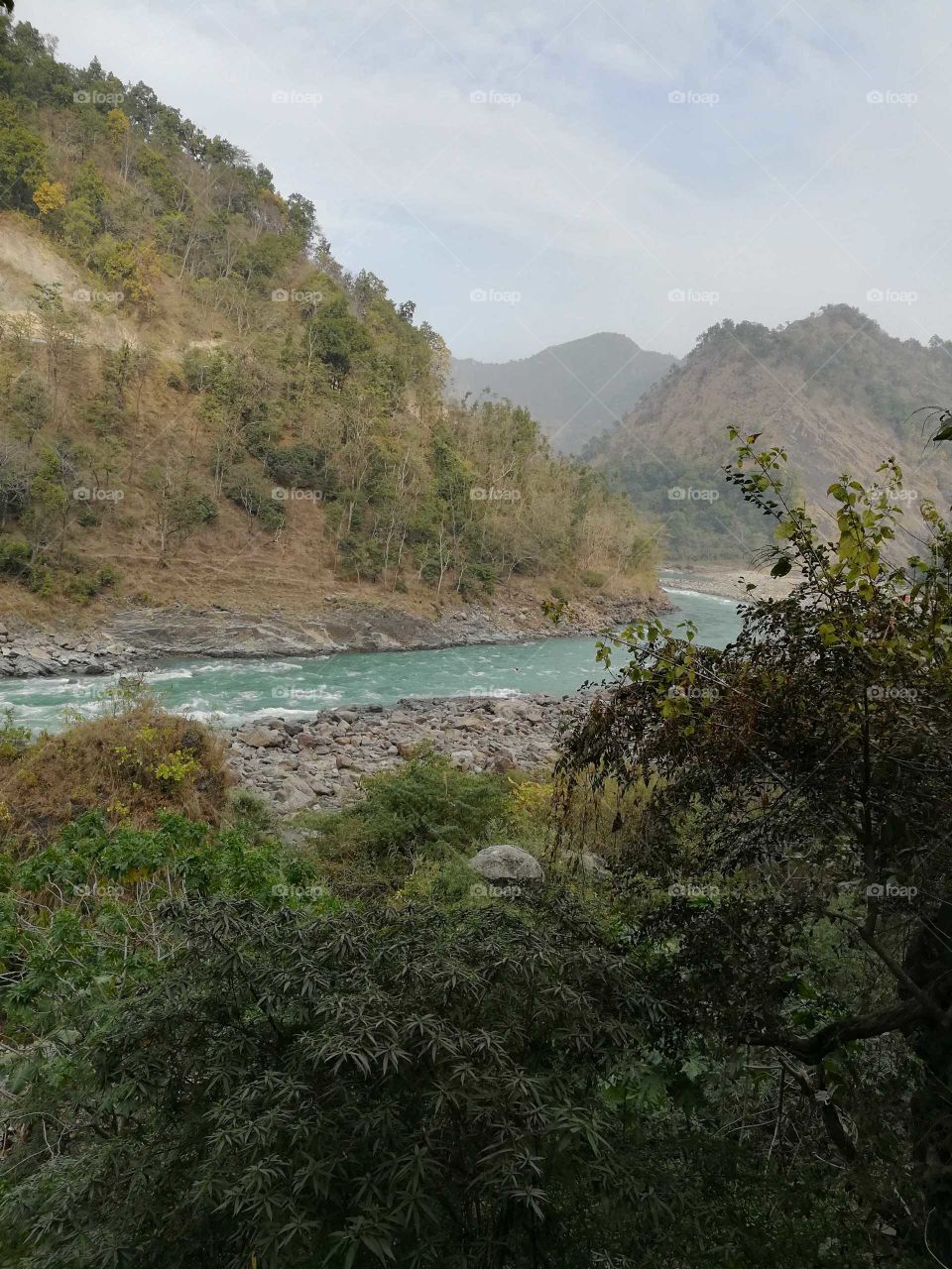 Ganga Beauty in Mountain of Rishikesh