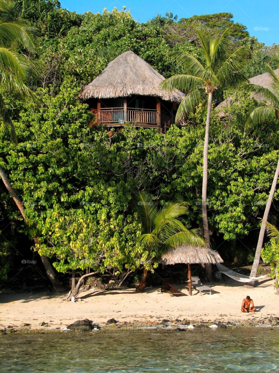 Tree hut in Bora Bora. A tree hut at the Sofitel Private Island in Bora Bora, French Polynedia