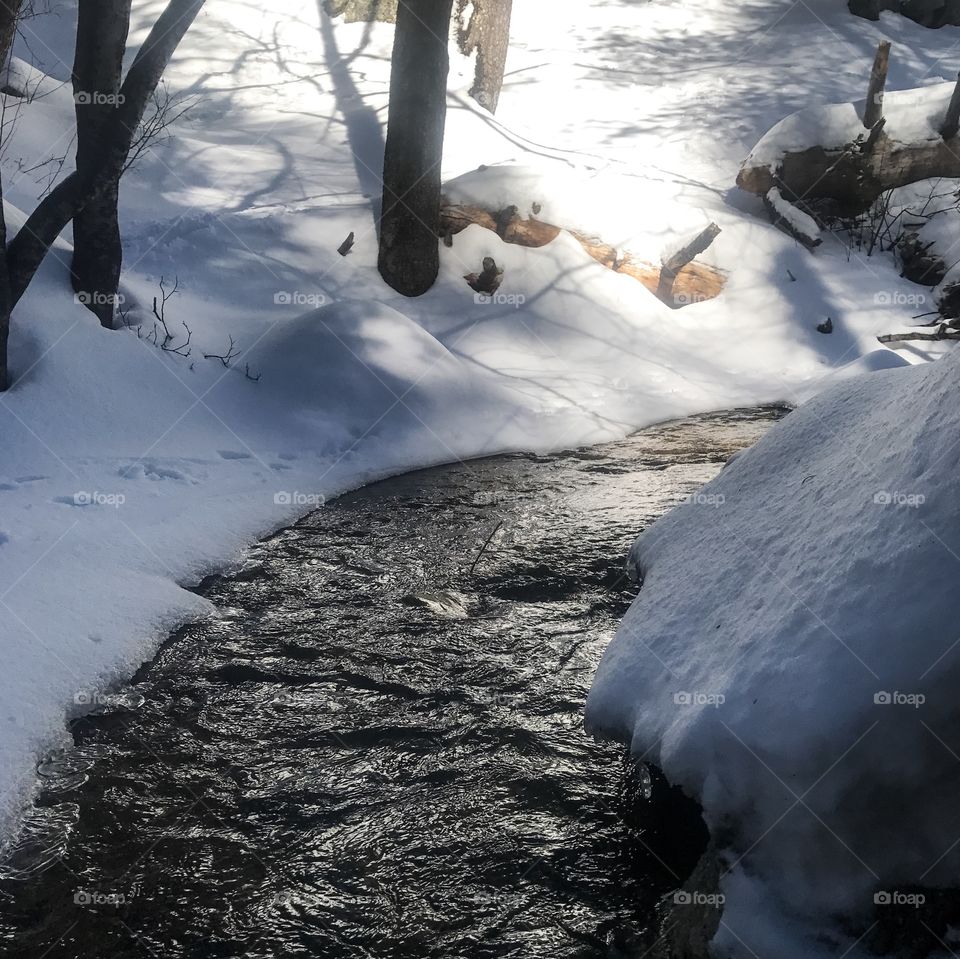 Nature Winter Landscape - Snow & Water