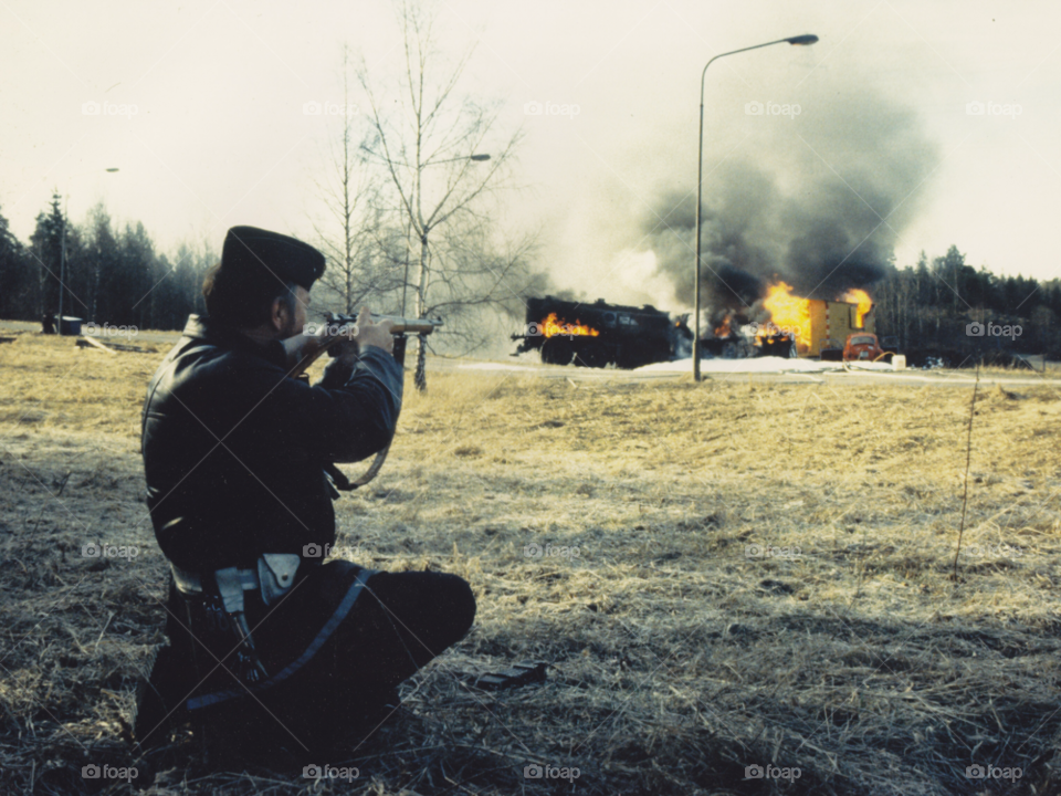 fire rifle police rescue by MagnusPm