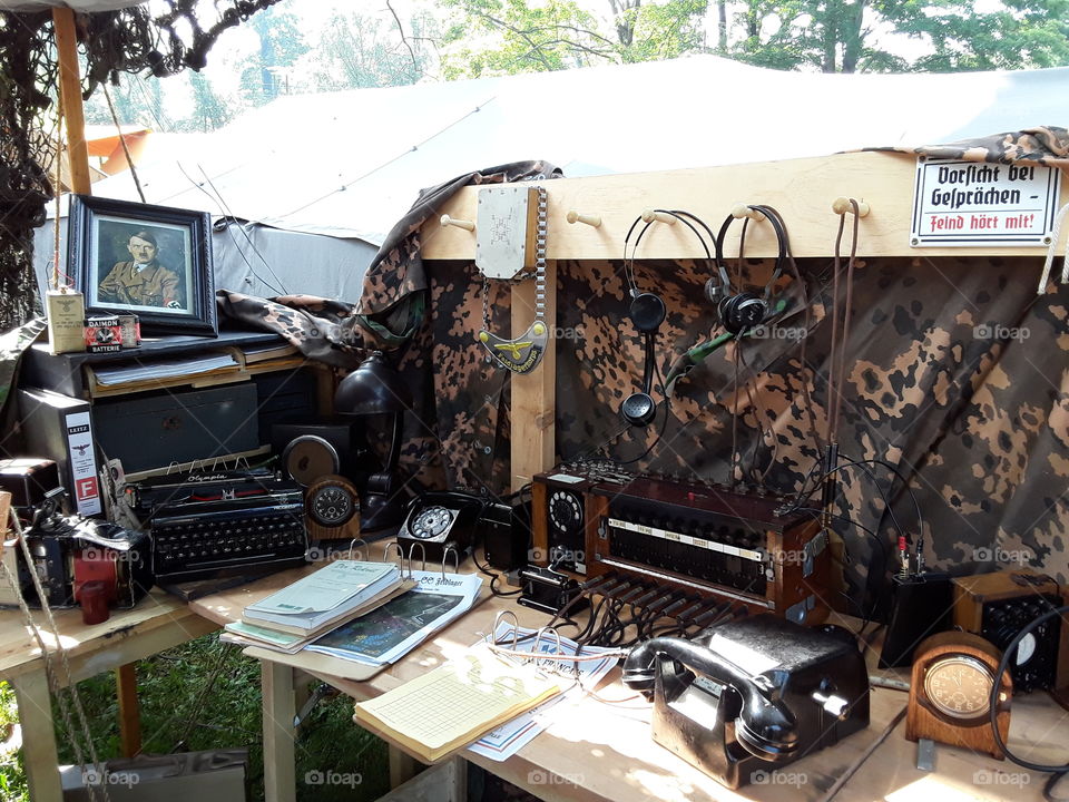 d-day reenactment German tent