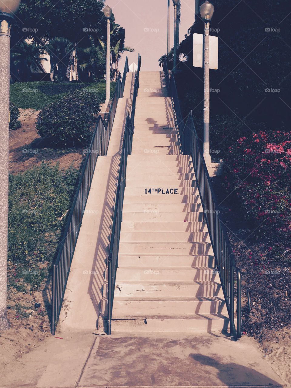 Vintage California Beach-Side Staircase