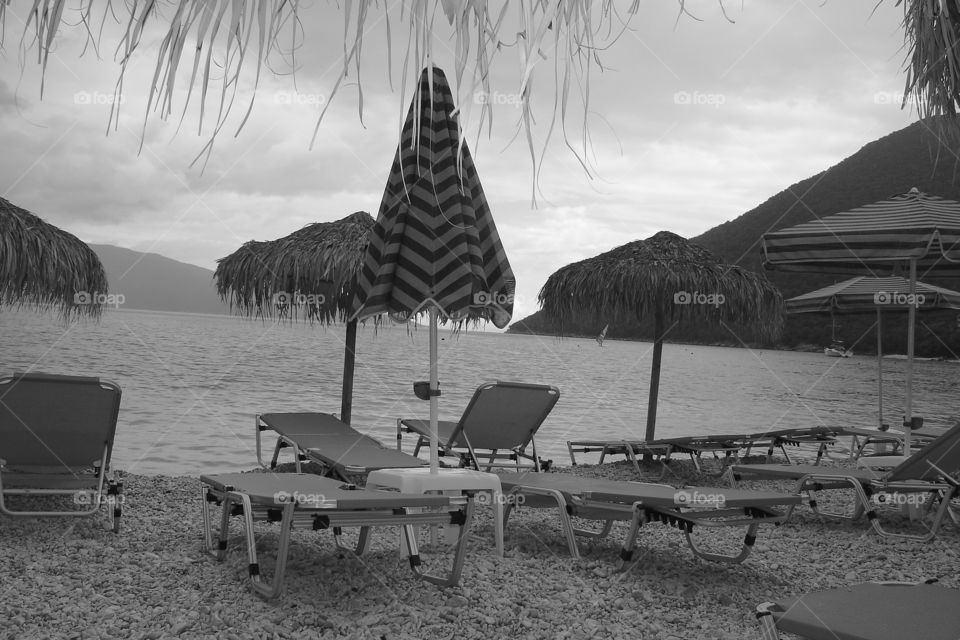 Chair, Beach, Water, Seashore, No Person