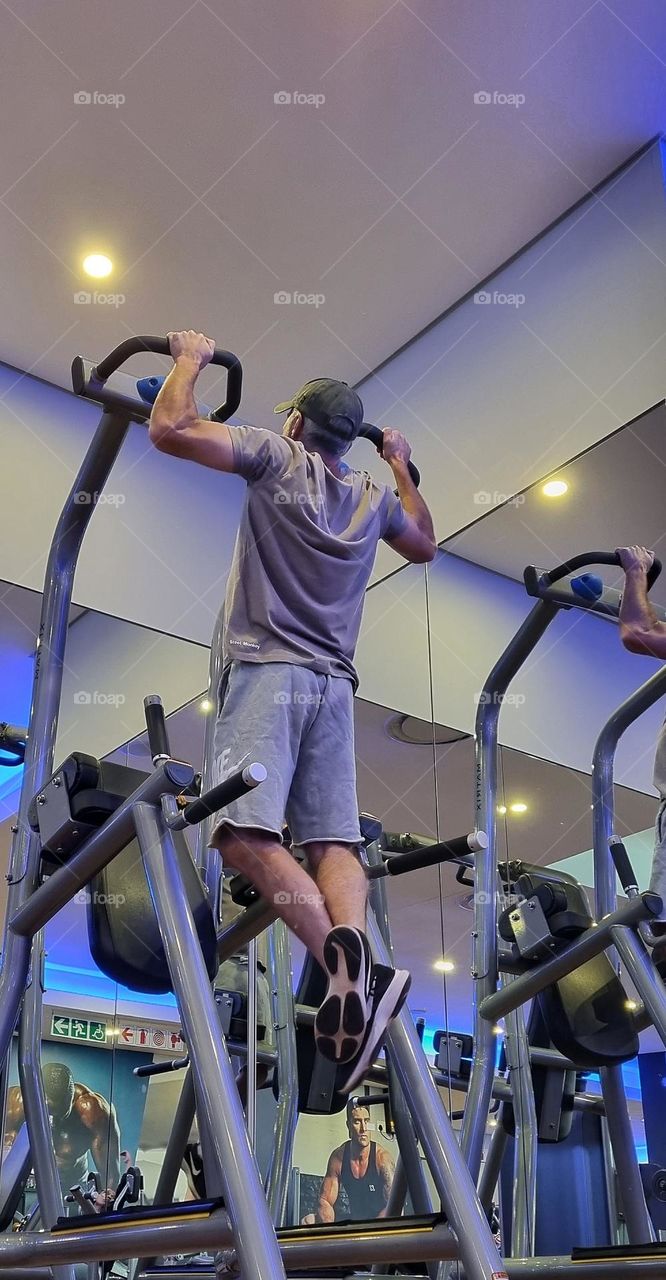 some early morning pull-ups targeting the back muscles