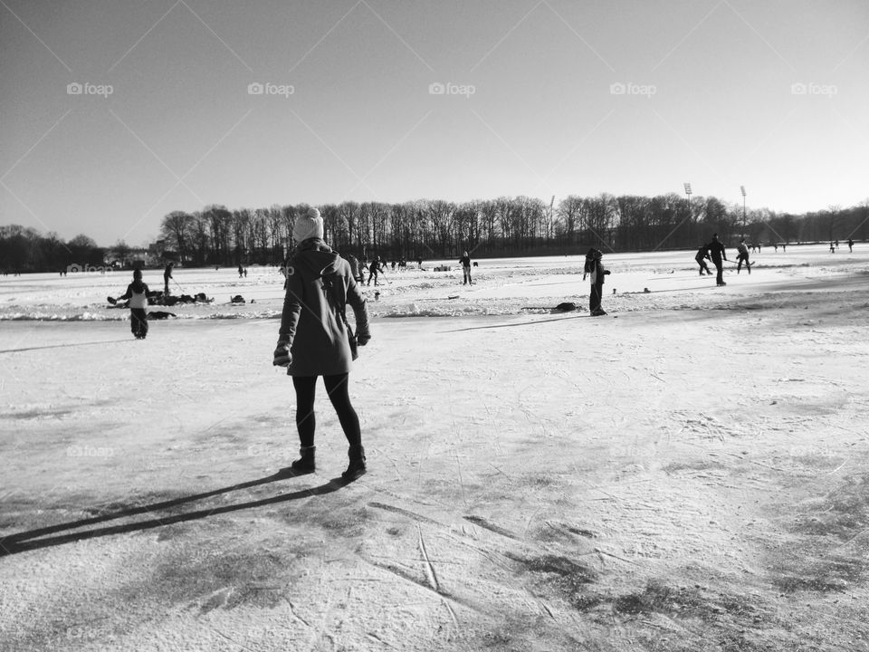 walking on ice