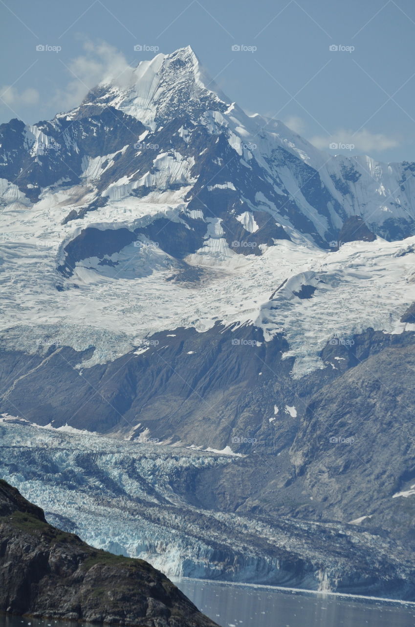 Hiking along the glaciers