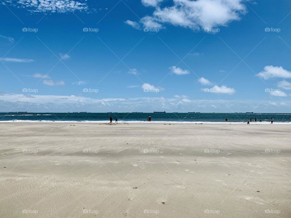Sunny day at the beach in São Luís, Brazil