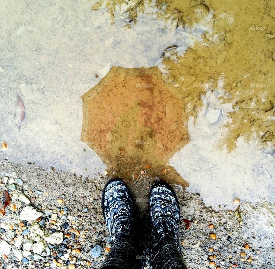 Playing in the Fall Rain