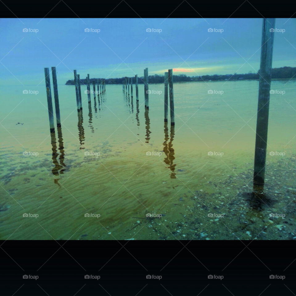 beach sky blue water by kris770d