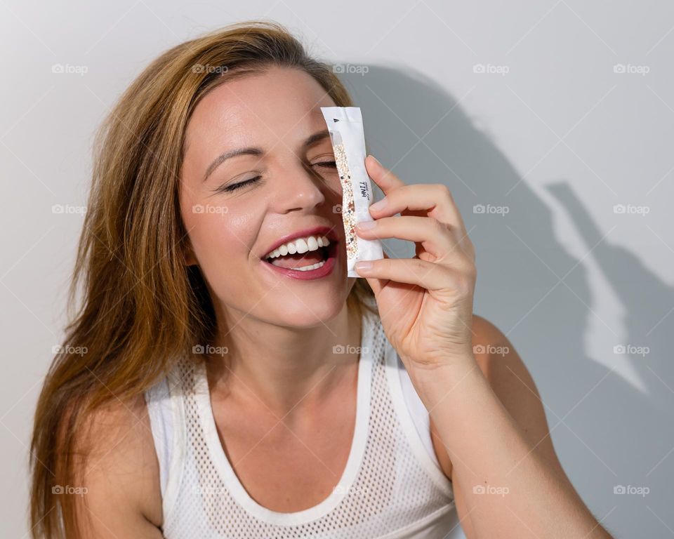 Portrait of a laughing woman