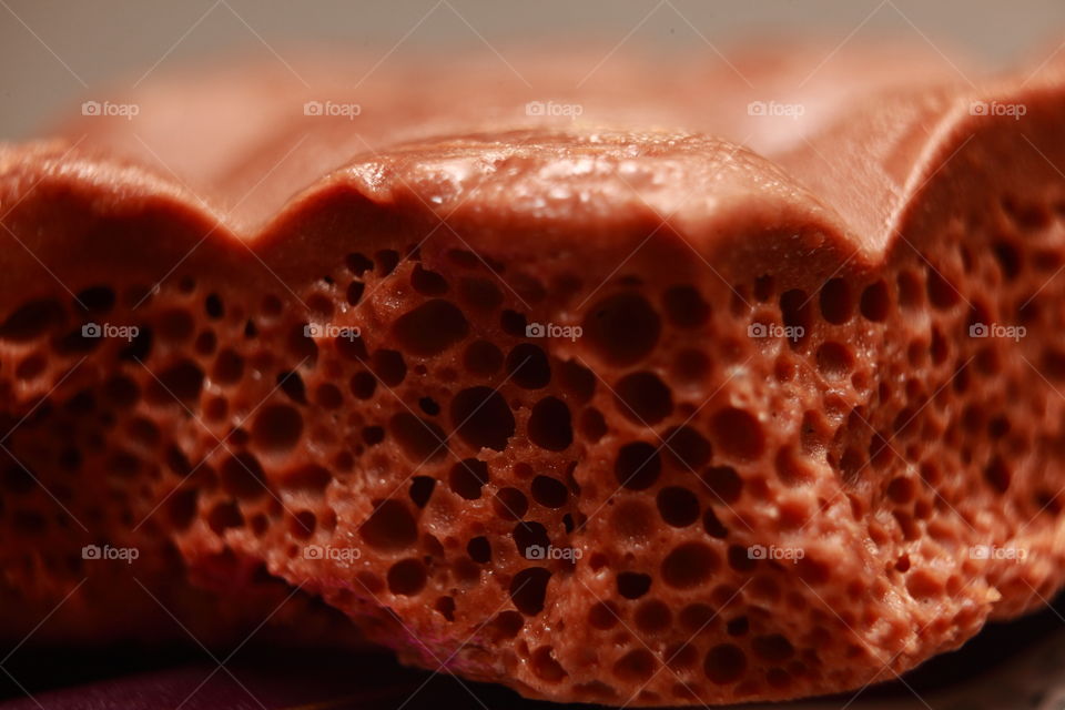 chocolate under macro lens