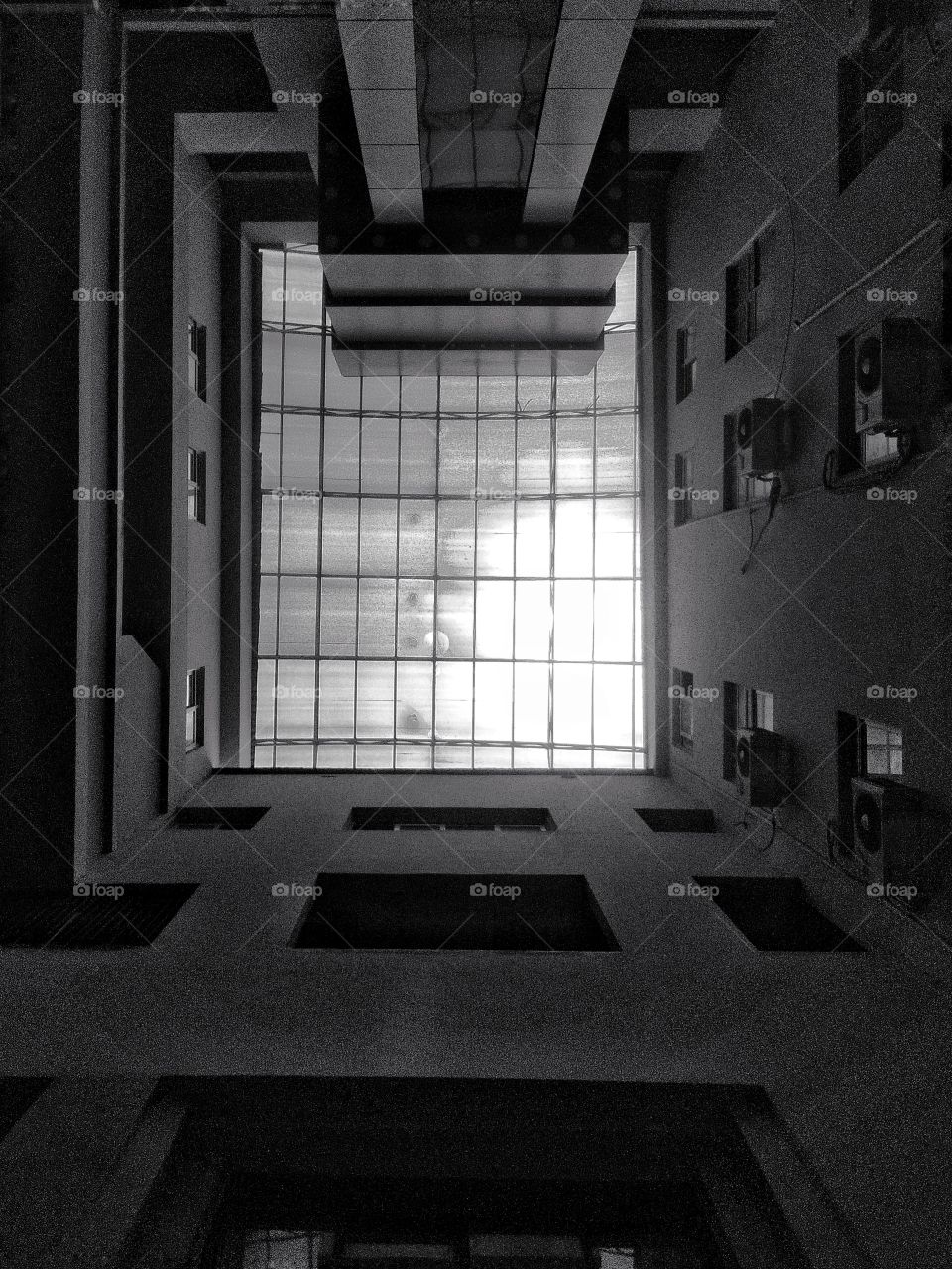 faculty building in black and white