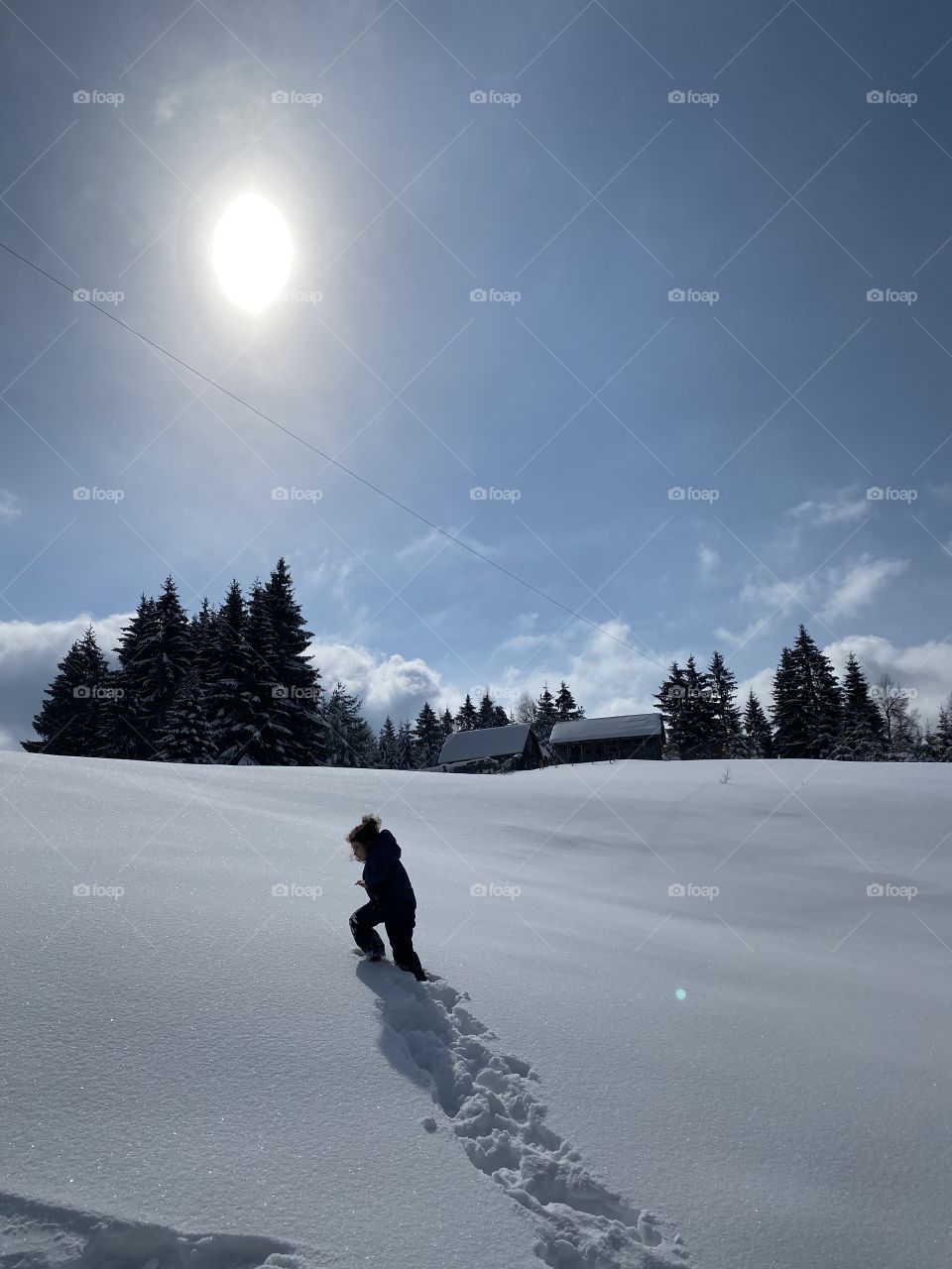 In the snow