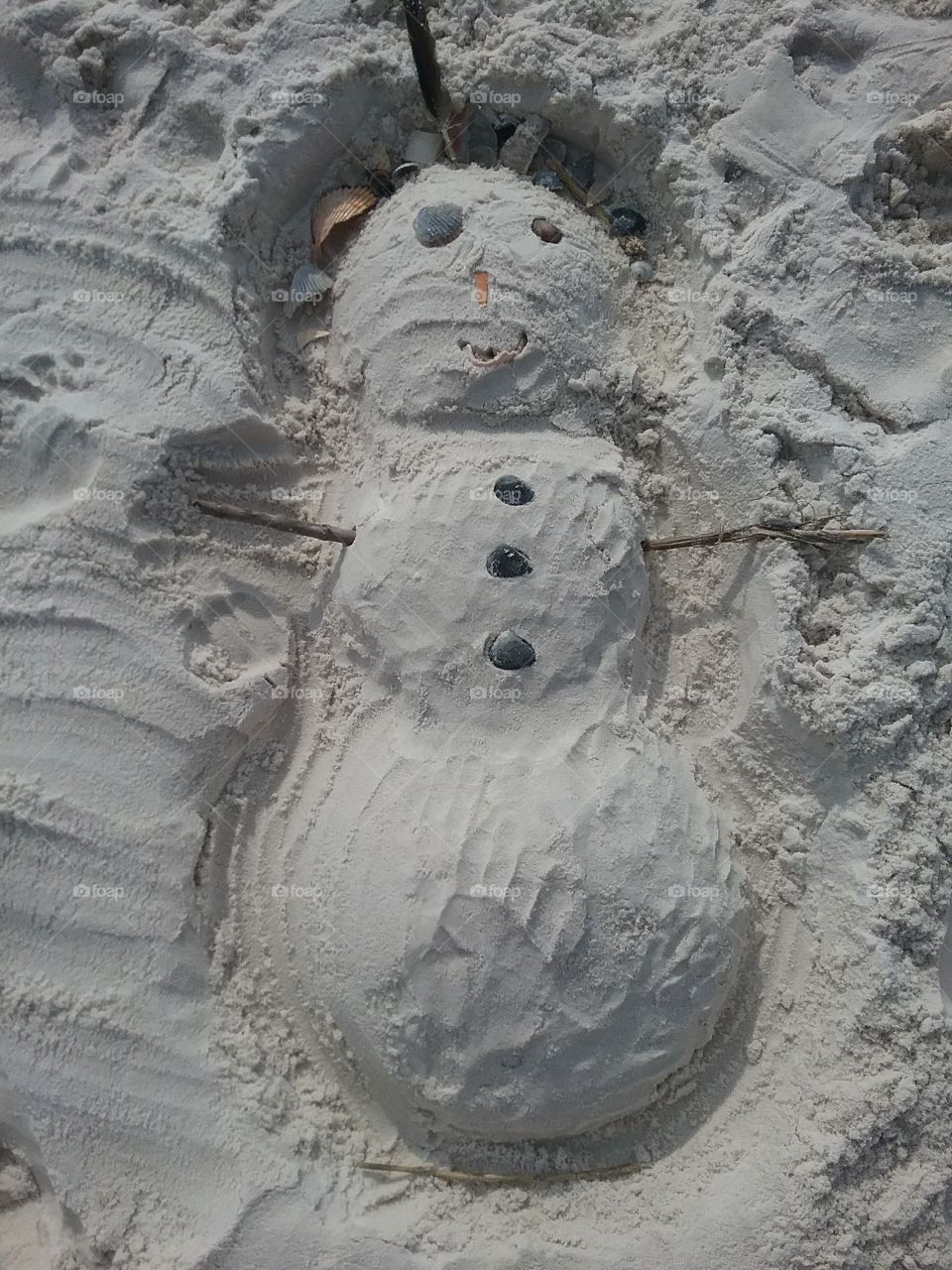 Sand Snowman