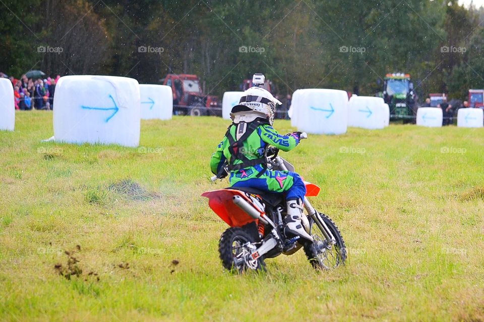 Small motorcross driver