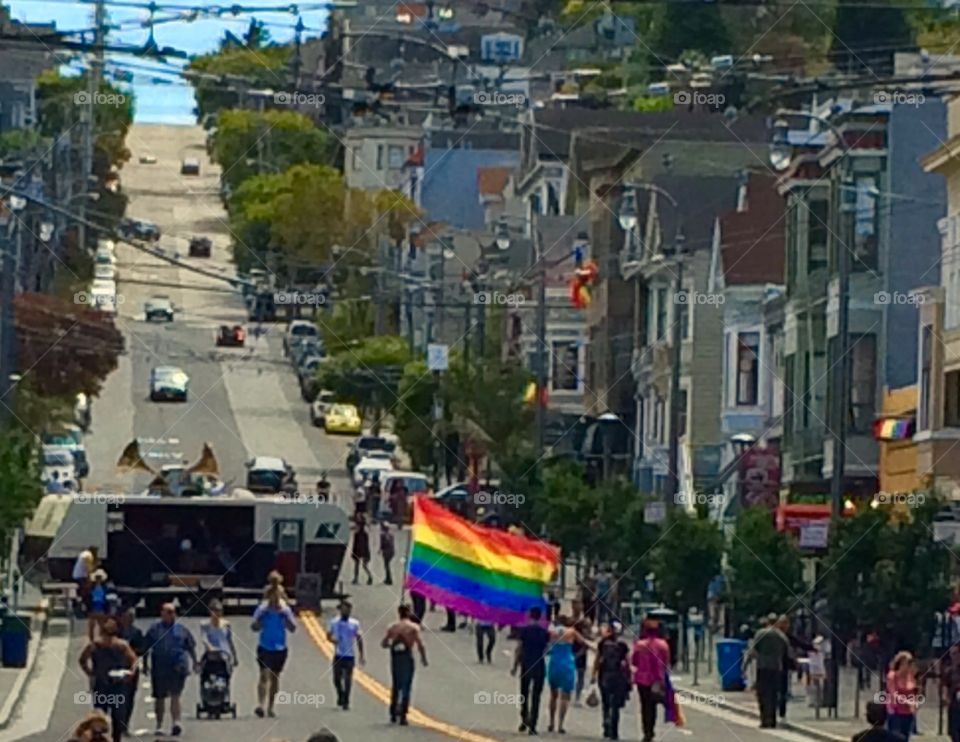 Castro street, gay pride 2015