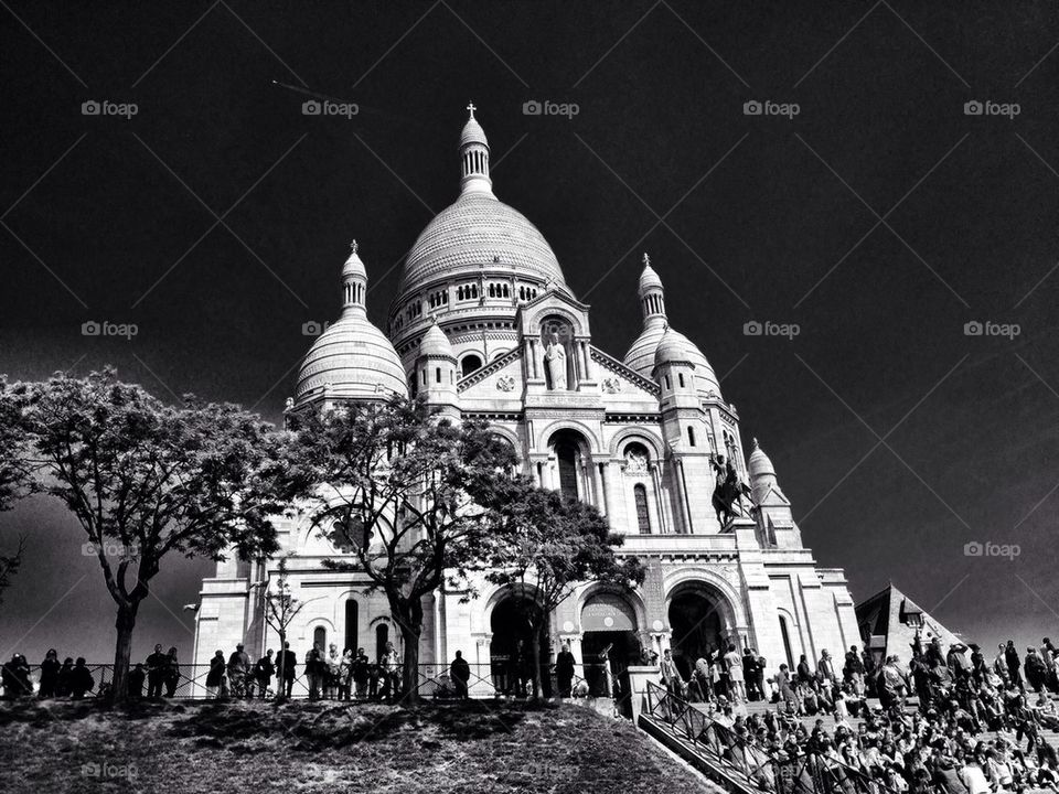 Paris landmark of montmartre church