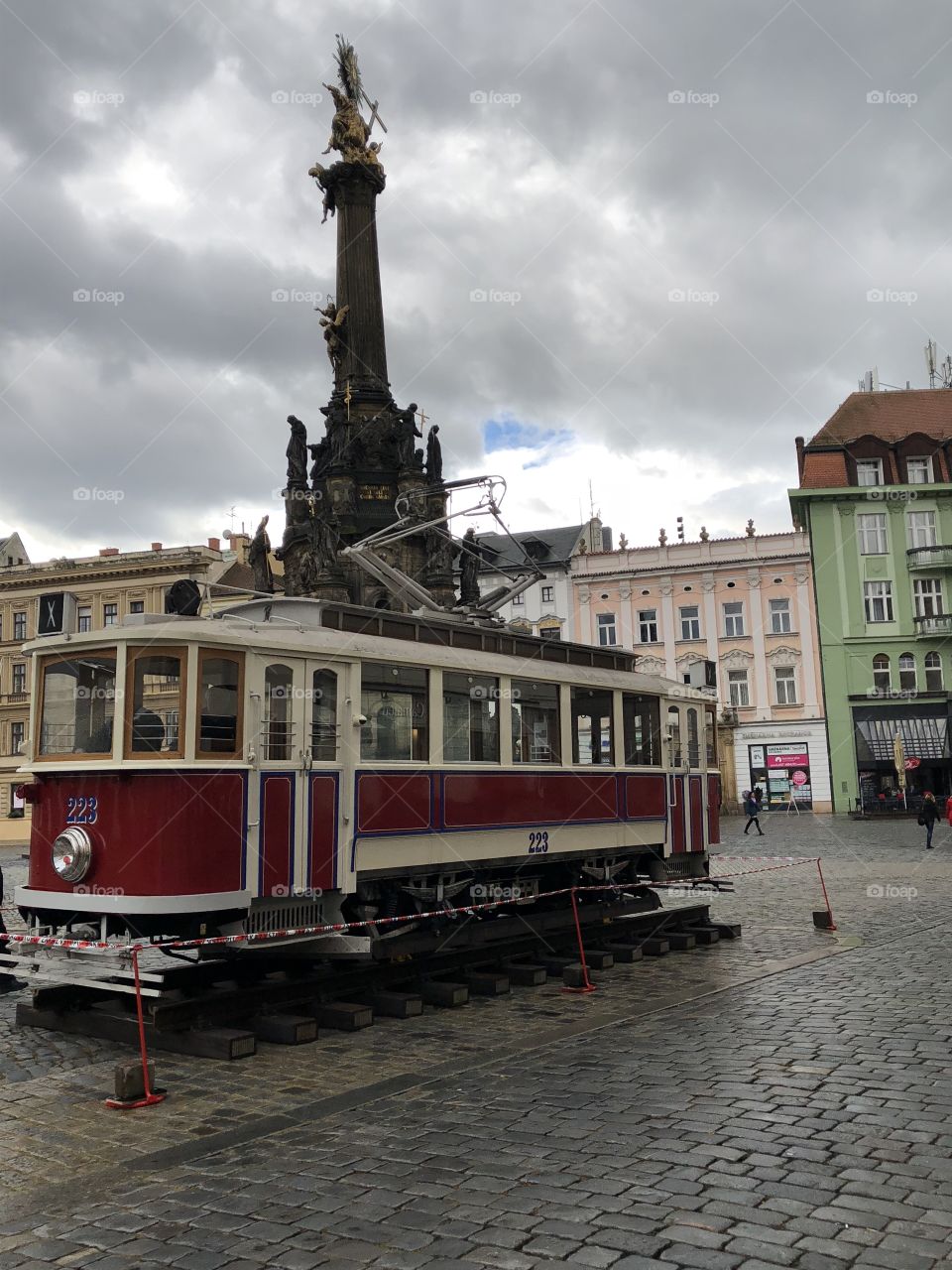 Tram on the square