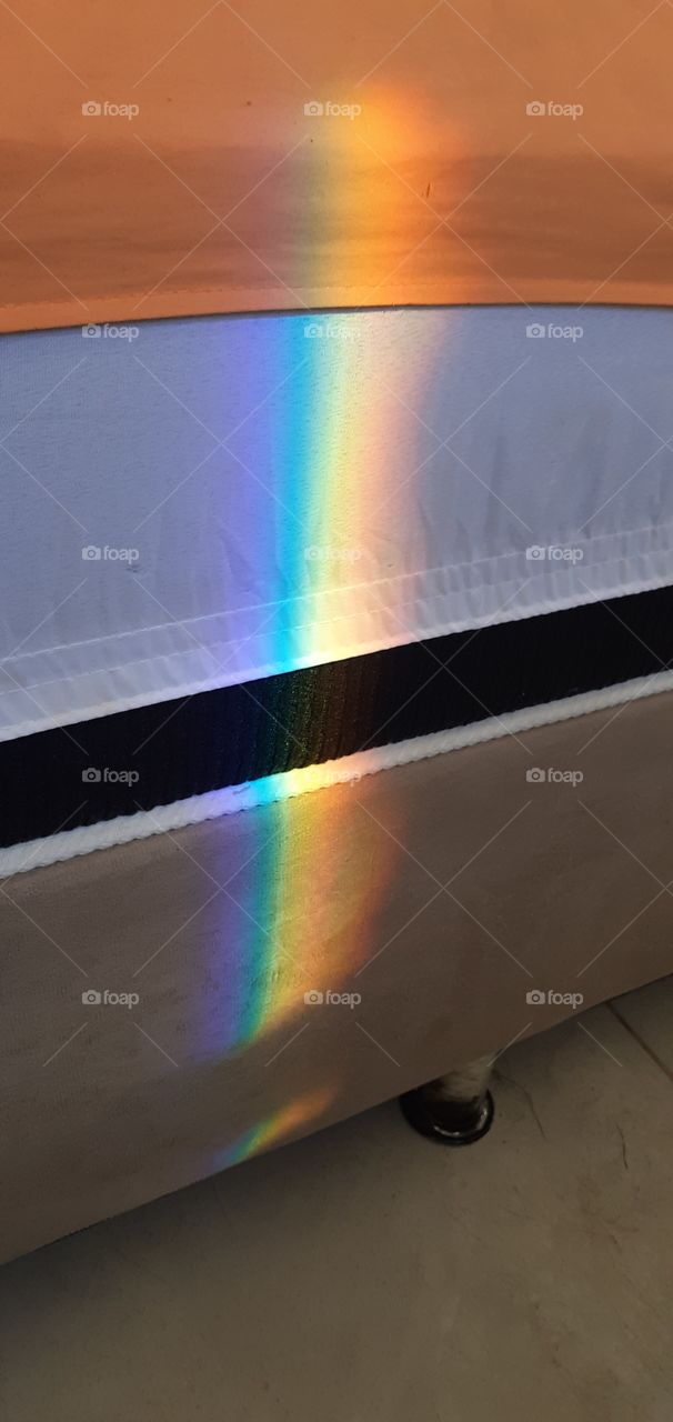 Rainbow inside the bedroom