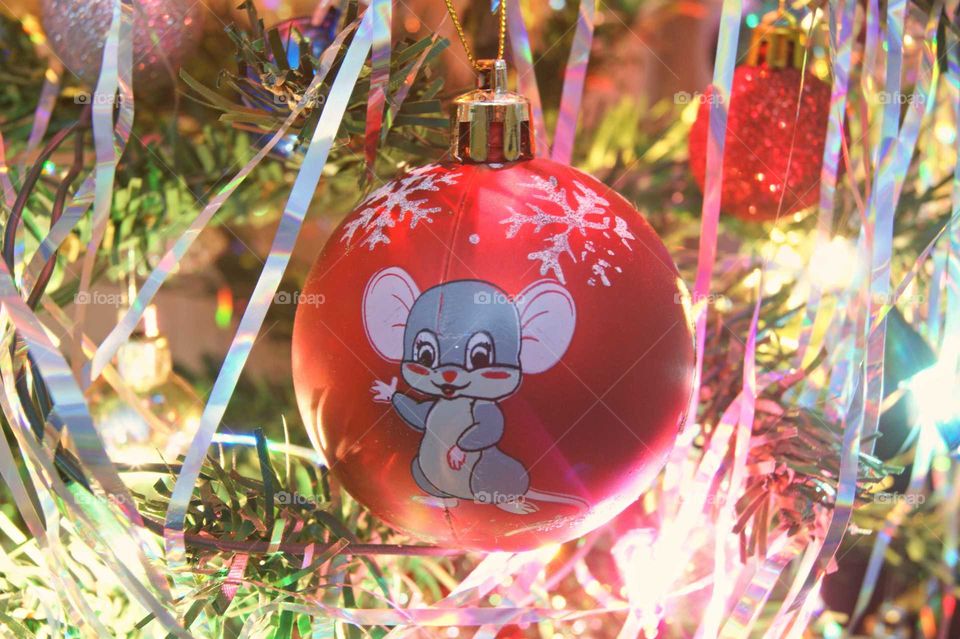 новогодний шар с символом года