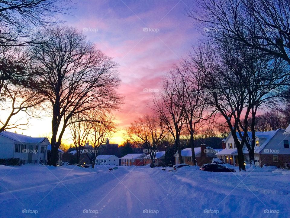 Winter street view