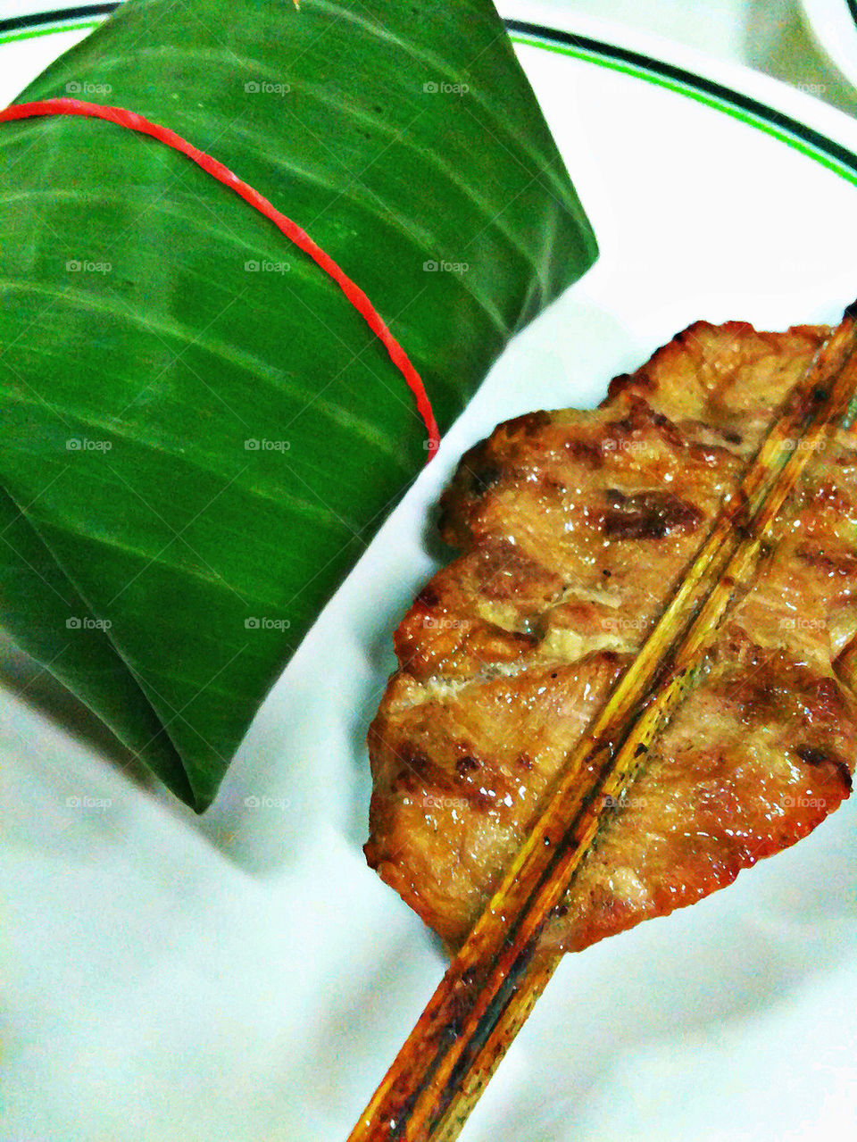 green food rice grill by sonchai