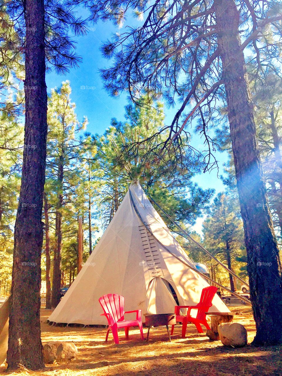 Cute tipi at camping grounds 💖