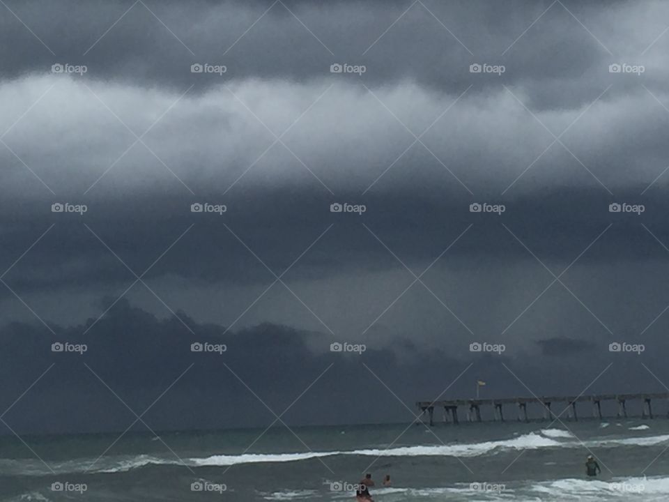 Stormy clouds over pensacola beach, Florida