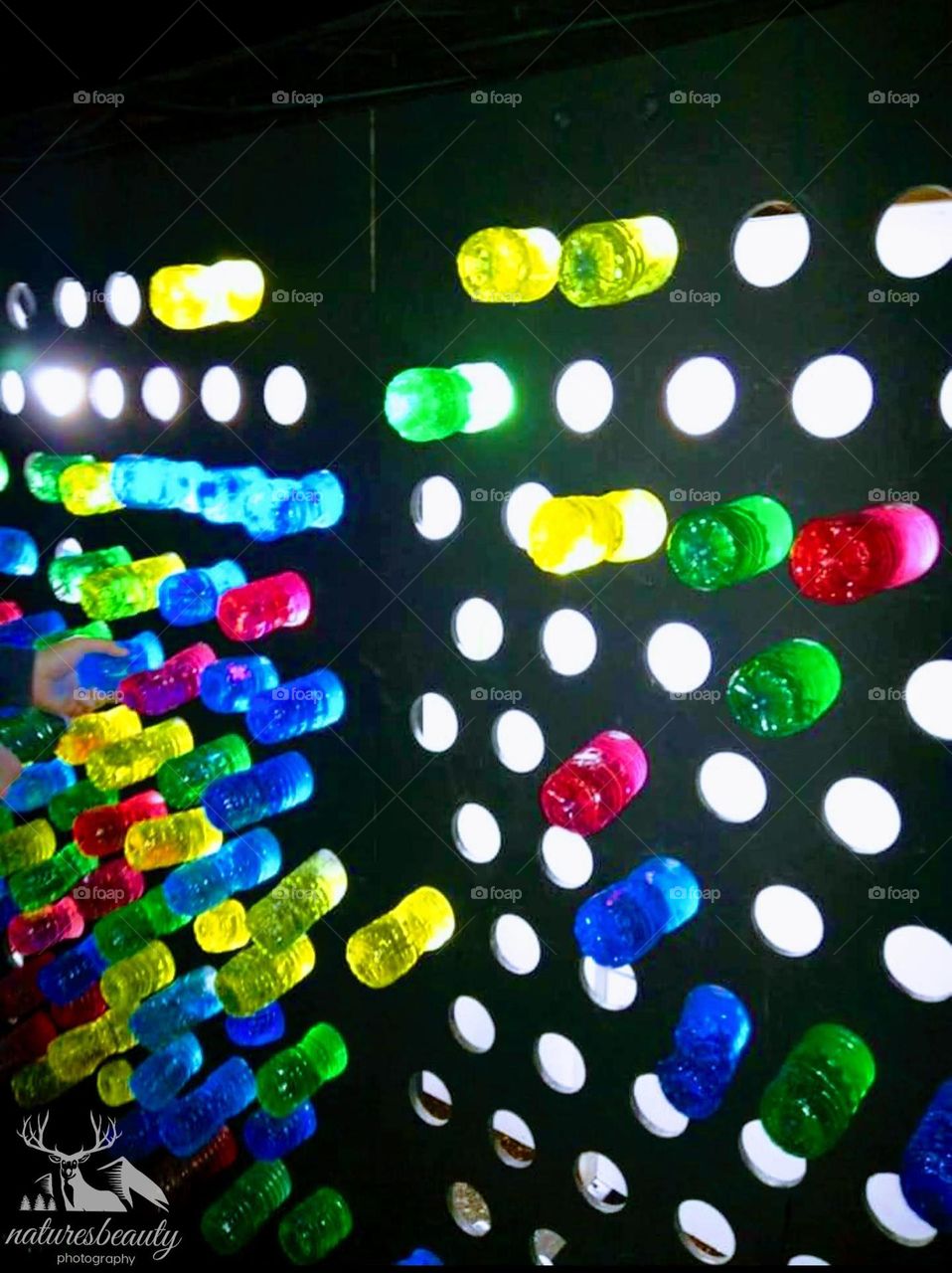 Life Size Lite Brite colored water bottles fun