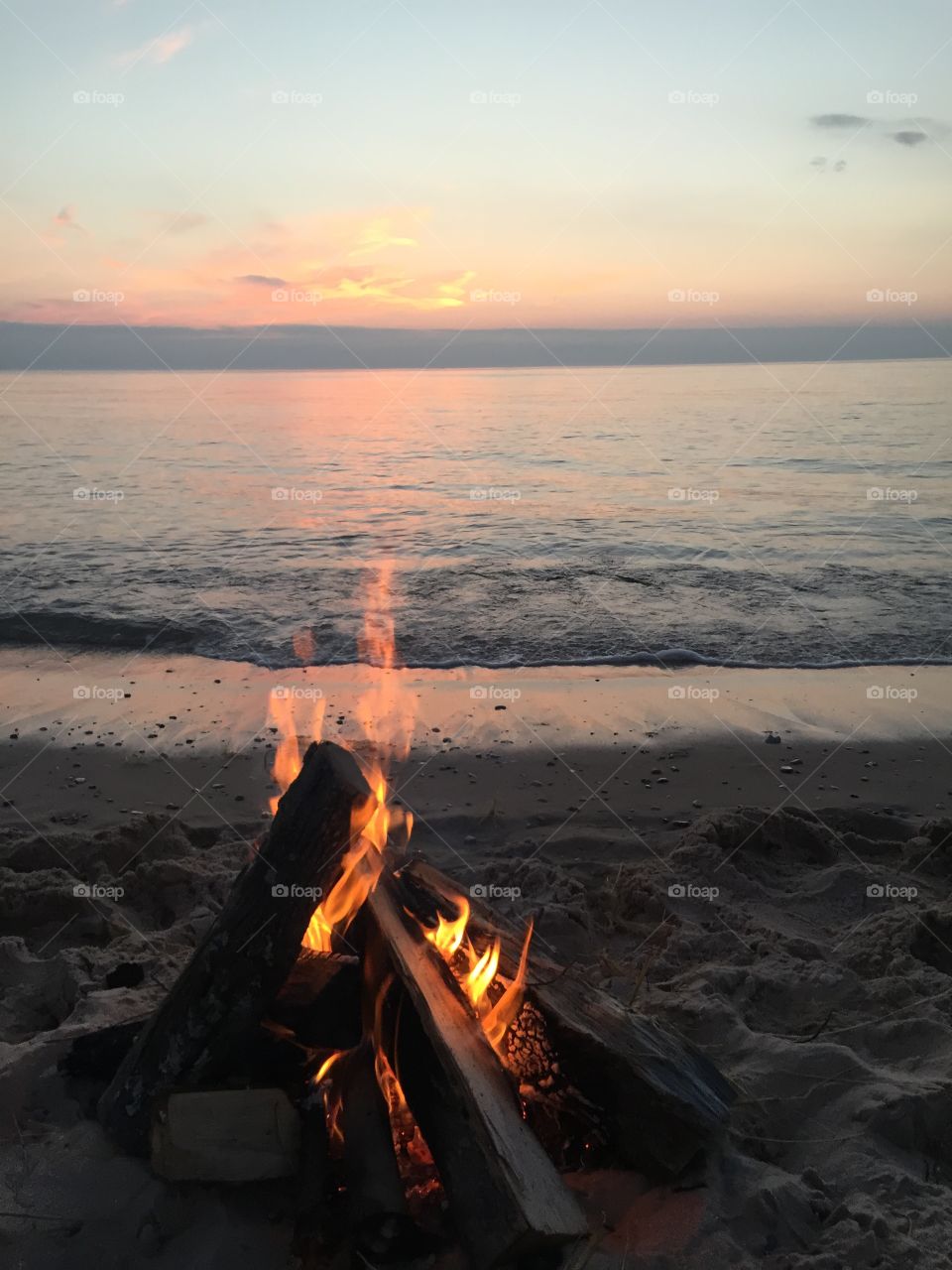 Esch Rd fire. One of my favorite ways to cook dinner is over an open fire on Lake Michigan beach