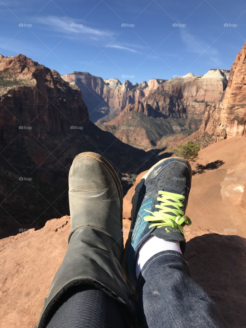 Feet up at Zion National park