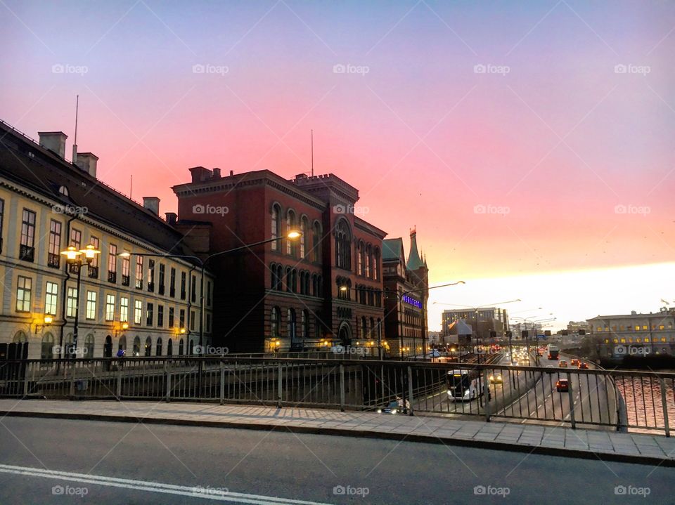 Sunset over Stockholm 
