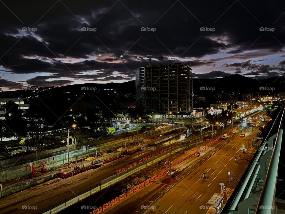Silver clouds at night 