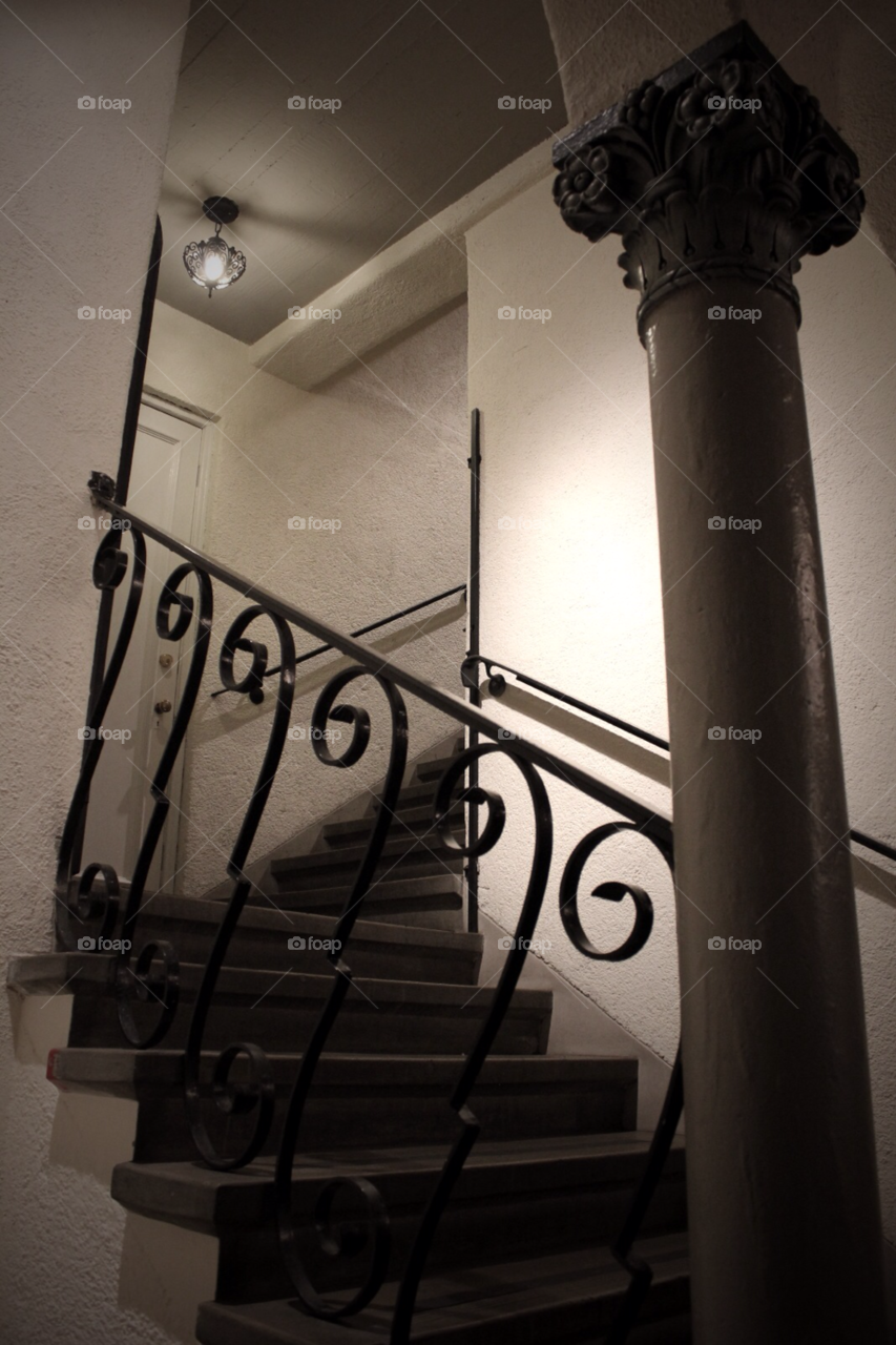 steps column stairway spooky by stevehardley7