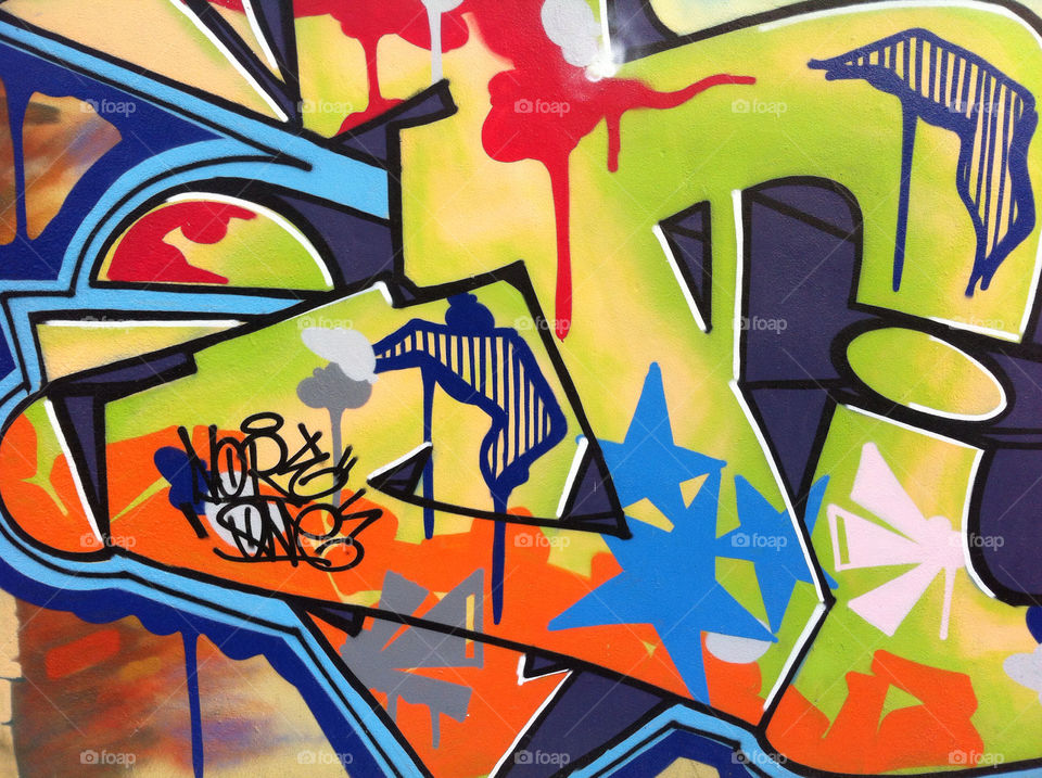 graffiti city wall color by portokalis