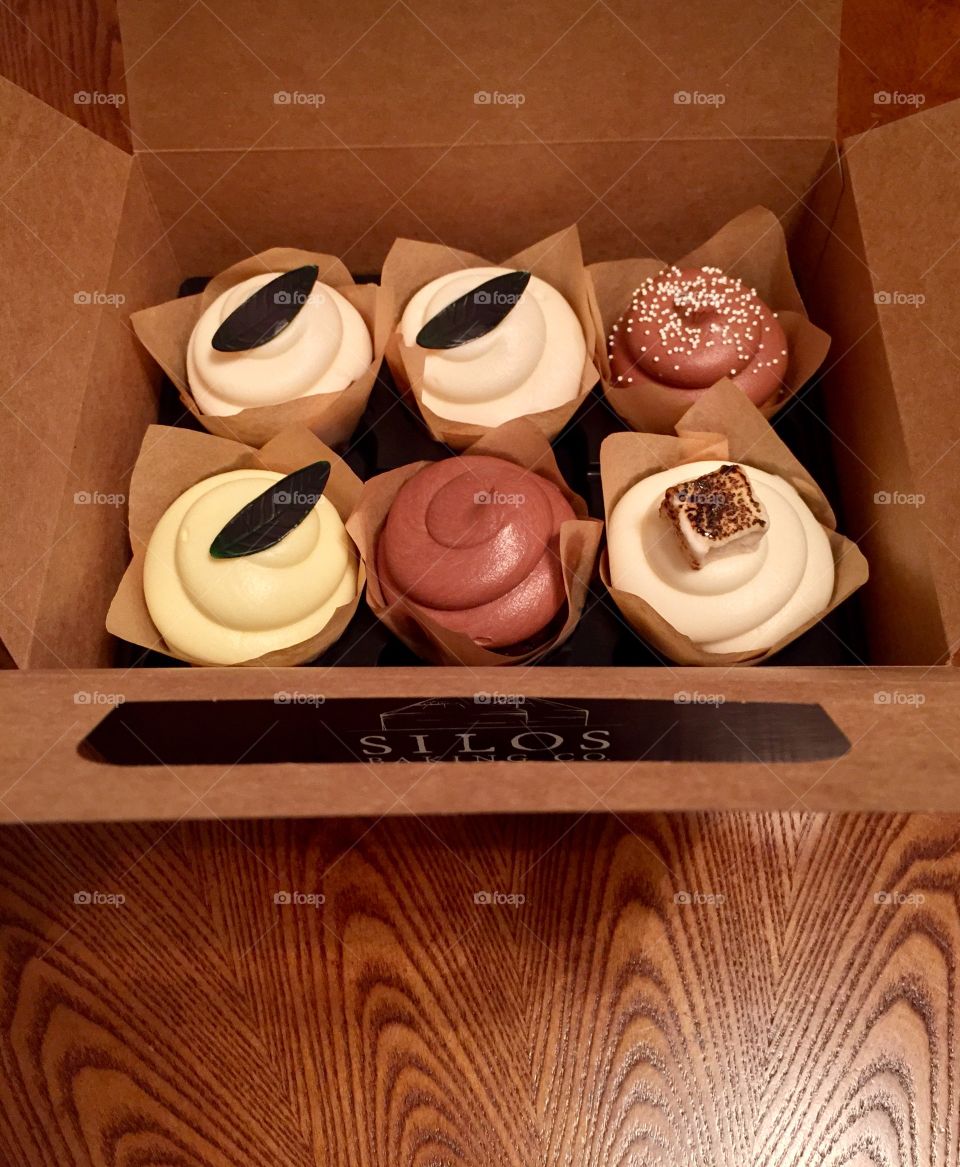 Cupcakes from "The Silos" bakery in Waco, TX. 
Chip & Joanna Gaines' bakery from the TV show fixer upper.