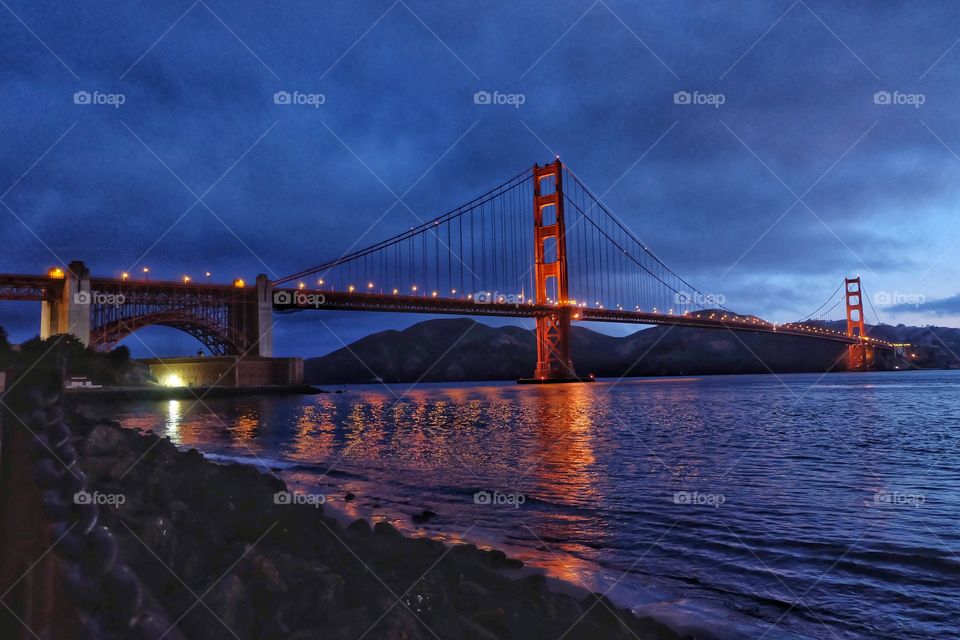 Early morning shot of the Golden Gate Bridge.