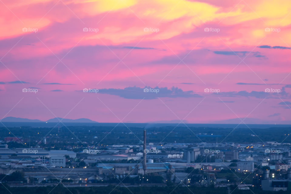 Real beautiful twilight color