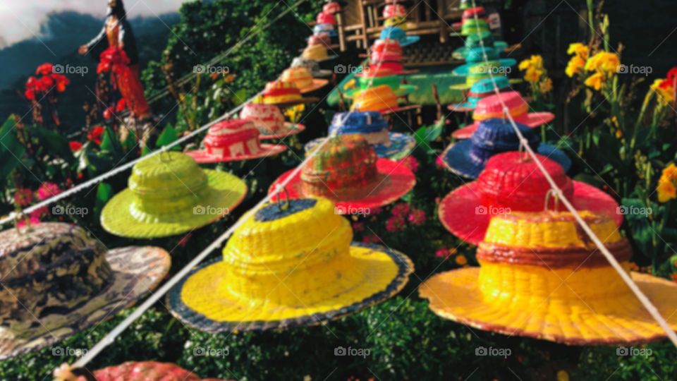 Colourful summer hats